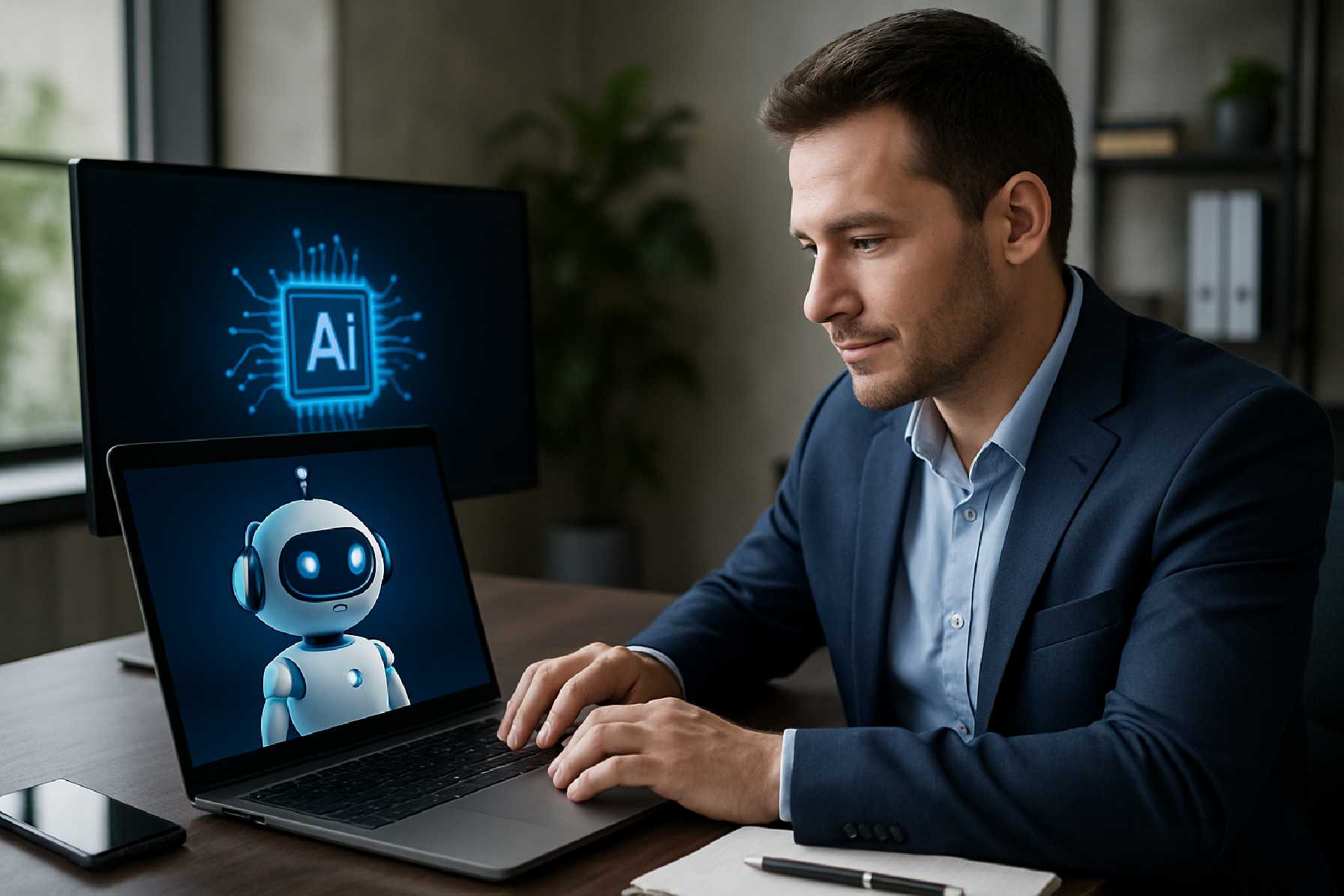 מערכת AI לעסק קטן עם צ׳אטבוט חכם
